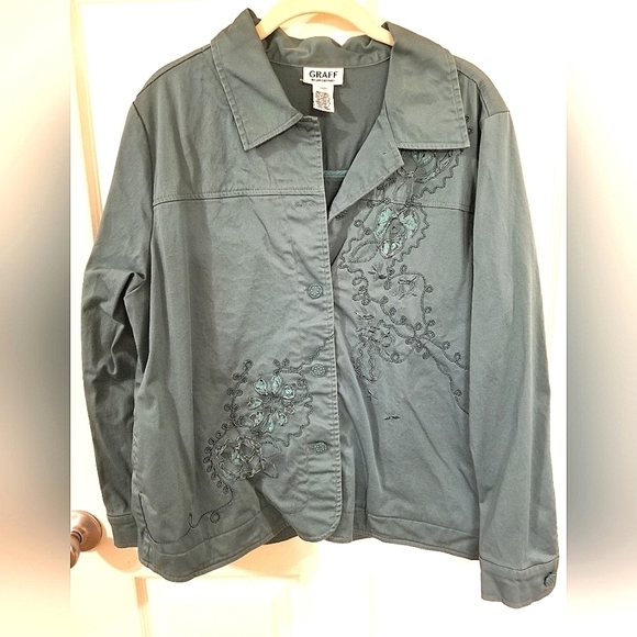 GRAFF by Um Company Vintage Jacket 97% Cotton - Picture 1 of 4